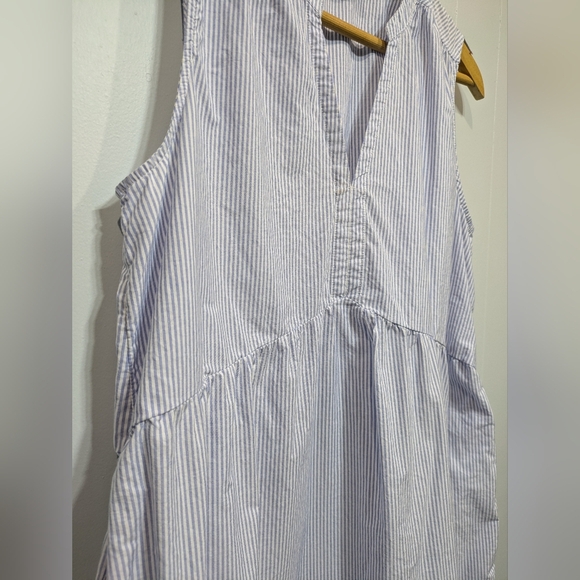 Gap Eyelet Mini Dress Blue Stripe Size‎ Small Spring Sleeveless Cotton Sundress - Picture 4 of 9